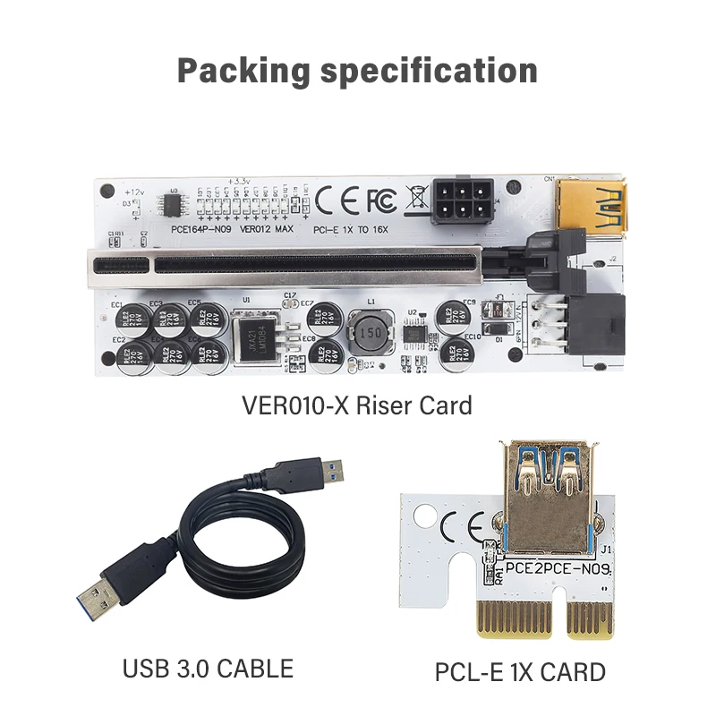 Новейший Майнинг-Райзер VER012 MAX USB 3.0 PCI-E Райзер VER 012 Экспресс 1X 16x Райзер-Райзер