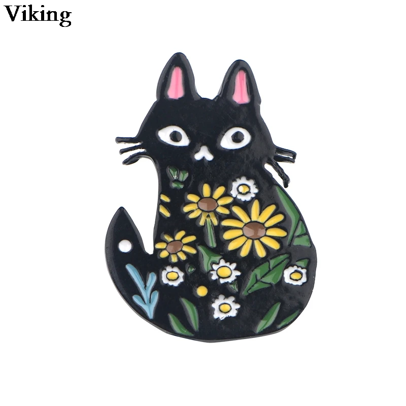 Значки в виде кошки крутые заколки на лацкан брошь Мультяшные шпильки для шляпы