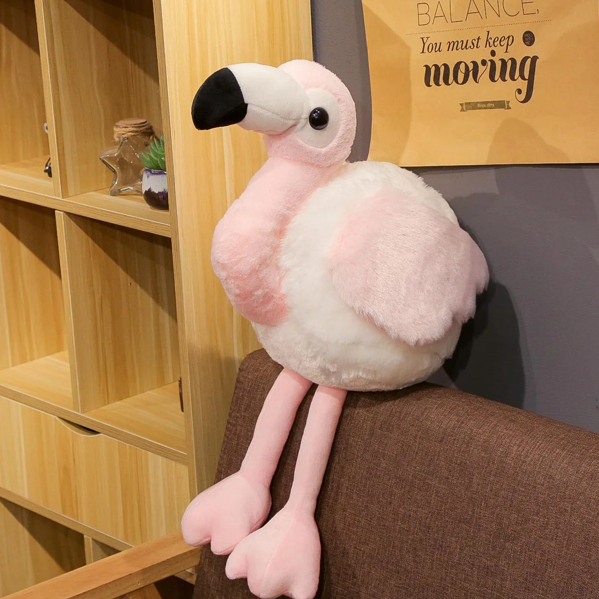 

2021 New Plush Flamingo Toys 48cm Stuffed Bird Soft Doll Pink Flamingo Kids Toys Wedding Gift Plush Toy For Children