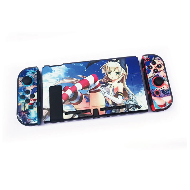 Nintendo Switch с цветным рисунком, жеская защитка закрепляемые Крышка корпуса чехол для Nintend NS консолью коммутатора& Joy-Con для Nintendo Switch - Цвет: A033
