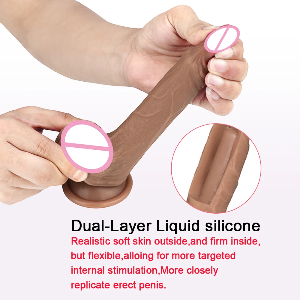 GaGu 7 дюймов реалистичный фаллоимитатор игрушки для взрослых мягкие страпон