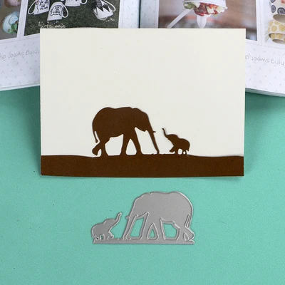 DF слон и DIY Скрапбукинг/фотоальбом декоративное тиснение бумажные карты | Дом сад