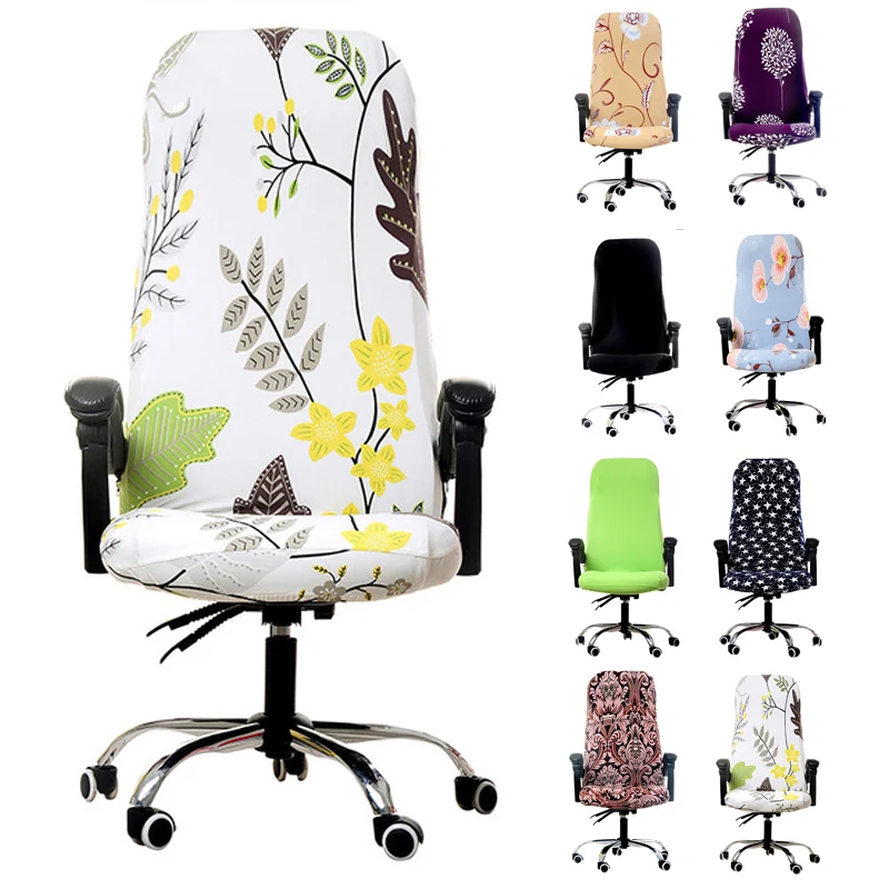 

Spandex Office Chair Covers Elastic Armchair Seat Cover Rotating Lift Computer Chair Slipcover Strech Seat Protector Home Decor