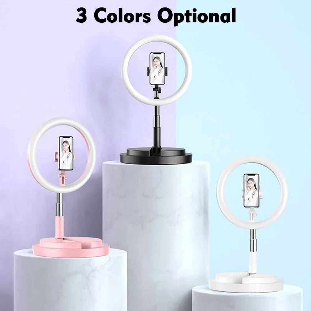 Светильник для селфи с регулируемой складной подставкой 3 режима 128 светодиодный