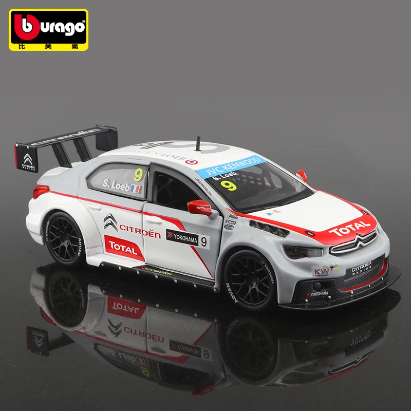 Модель гоночного автомобиля Bburago 1:32 C Elysee RV DTM Трансформер из сплава модель WRC для