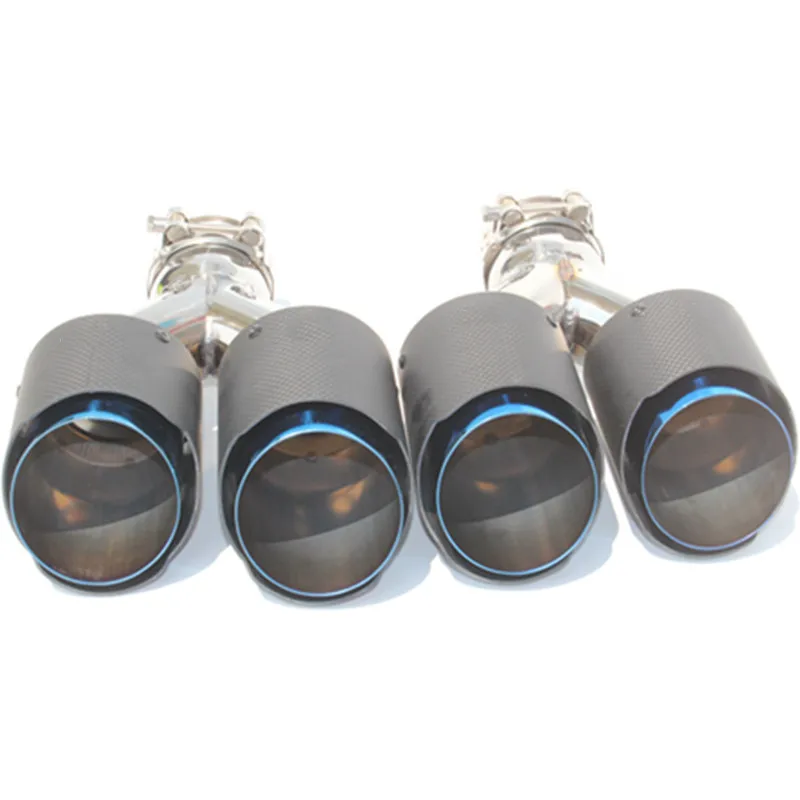 2 шт. матовый глушитель для выхлопной трубы из углеродного волокна 63 мм 89