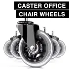 Универсальный бесшумный ролик для офисного кресла, сменные вращающиеся резиновые мягкие безопасные ролики для мебели, 1 шт., 3 дюйма, 2,5 дюйма, 60 кг