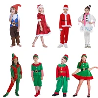 christmas children clothes girl dress cosplay red santa claus child festivals party dresses cartoon green boys christmas clothin