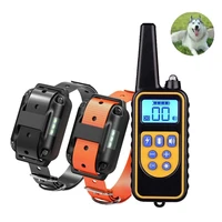 pet remote control electric dog training collar waterproof rechargeable lcd display for all size shock vibration mode