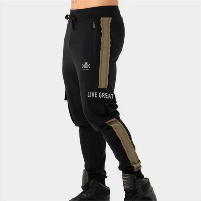 

Jogging Pants Men Sport Sweatpants Running Pants Men Joggers Cotton Trackpants Slim Fit Bodybuilding Trouser Muscle 2021New