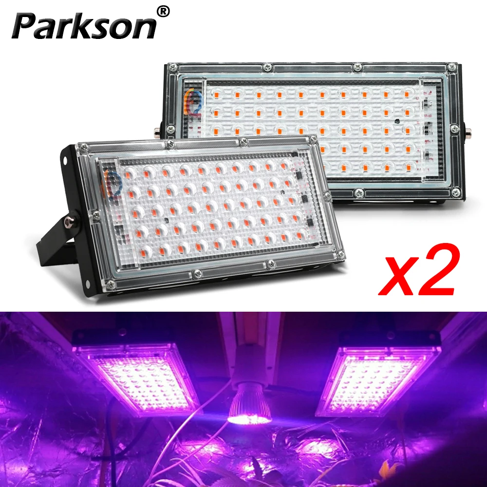 

2pcs/lot LED Grow Light Full Spectrum Phyto Lamp For Plants 50W 220V LED Grow Lamp Phytolamp Seed Greenhouse Growth Lighting