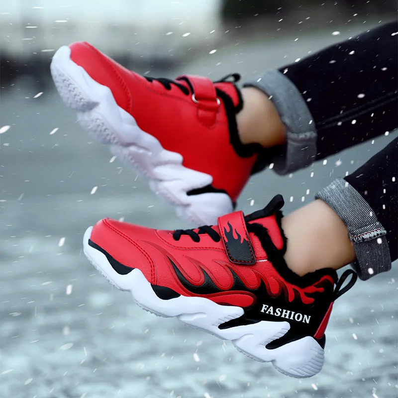 

Sialia Winter Children Shoes For Kids Sneakers Boys Casual Shoes Girls Sneakers Plush Warm Outdoor Trainers chaussure enfant