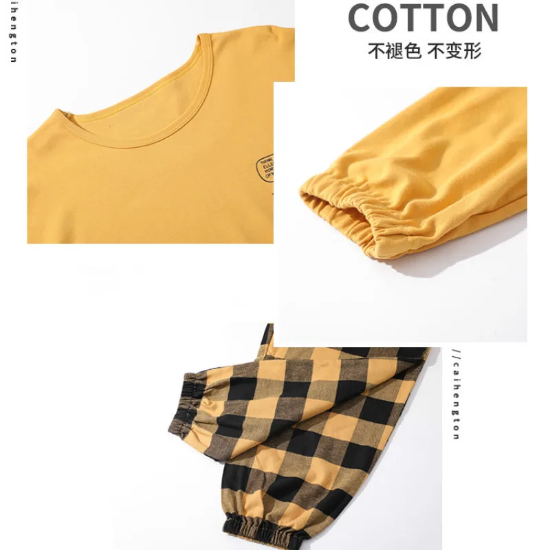 

Women Cotton Pajamas Set Cute Cartoon Homewear Home Clothes Lounge Wear Autumn Long Sleeve Female Sleepwear