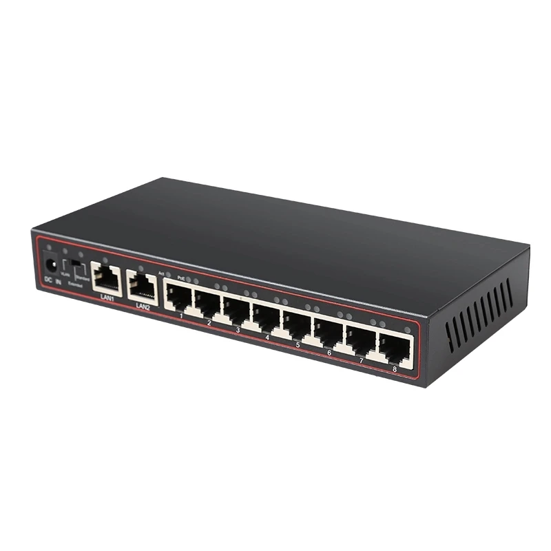 KuWFi 8 портов POE сетевой коммутатор 100 Мбит/с Ethernet RJ45 LAN быстрый настольный