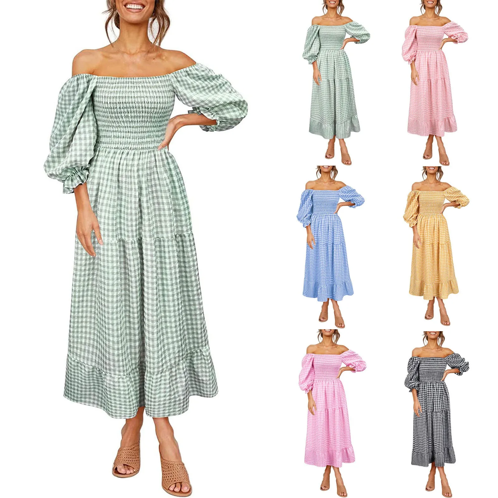 

Sexy Strapless Beach Summer Dress Sundresses Vintage Bohemian Maxi Dress Robe Femme Boho Floral Women Split Long Dresses Vestido