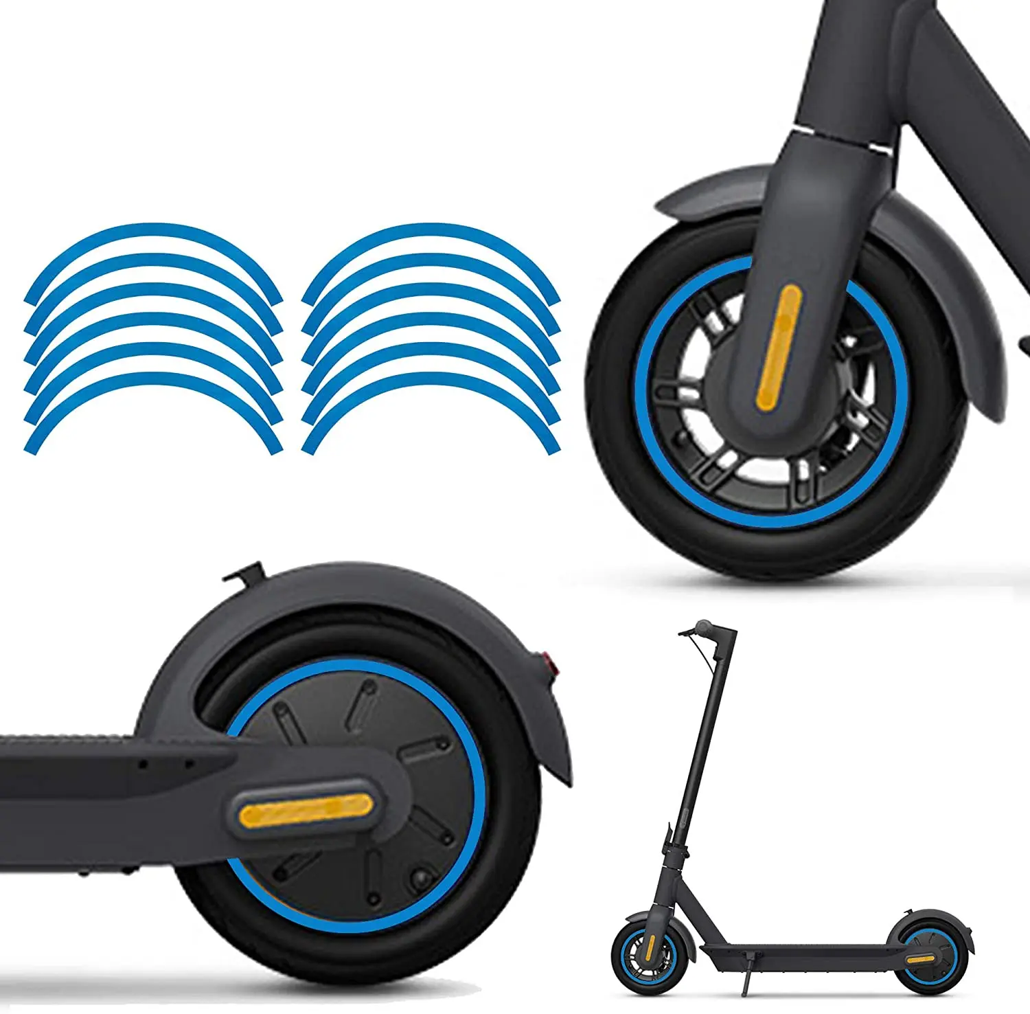 

Водонепроницаемая Светоотражающая наклейка для электроскутера Xiaomi M365 Pro, Светоотражающая наклейка на колесо, наклейки, предупреждающие на...