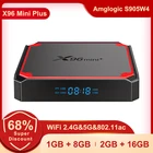 ТВ-приставка X96 Mini Plus, Android 9,0, четырехъядерный Amlogic S905W4, 2,4 ГГц5G, Wi-Fi, 4K, Поддержка Google Play, G10, голосовое управление