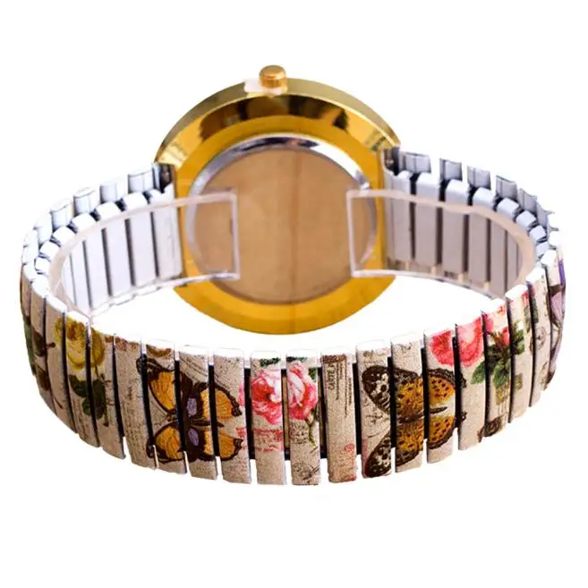 

Luxury Women Elasticity Butterfly Shrink Bracelet Quartz Wrist Watch