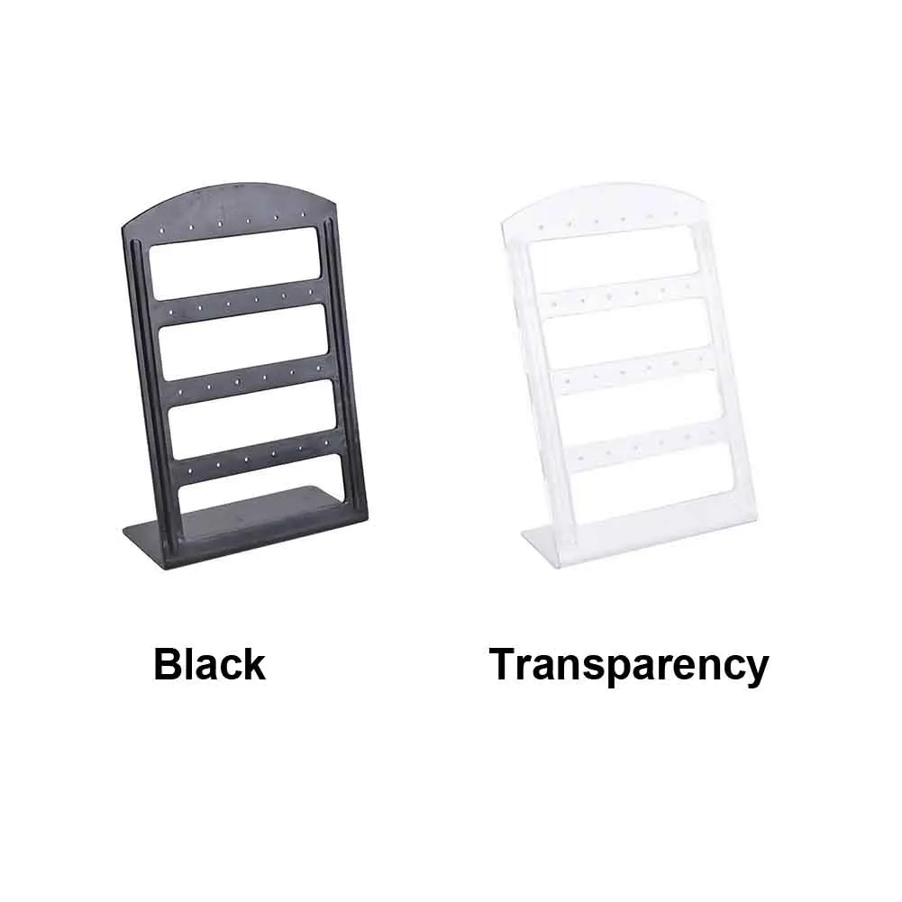 

Home Rectangular Acrylic Packaging Cards Hooks Jewelry Display Showcase Desktop Stud Storage 24/48 Hole Pearl Earring Stand
