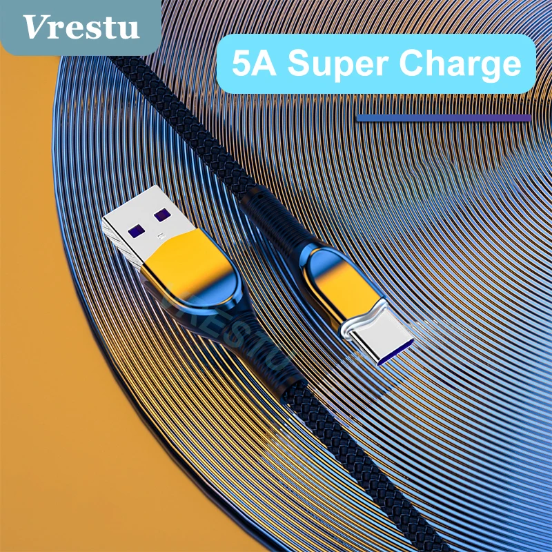 

Micro USB Type C Cable 5A Fast Charging Data Sync Cord for iPhone 13 11 X Samsung S21 Xiaomi Mi Kabel Super Charge Braided Wire