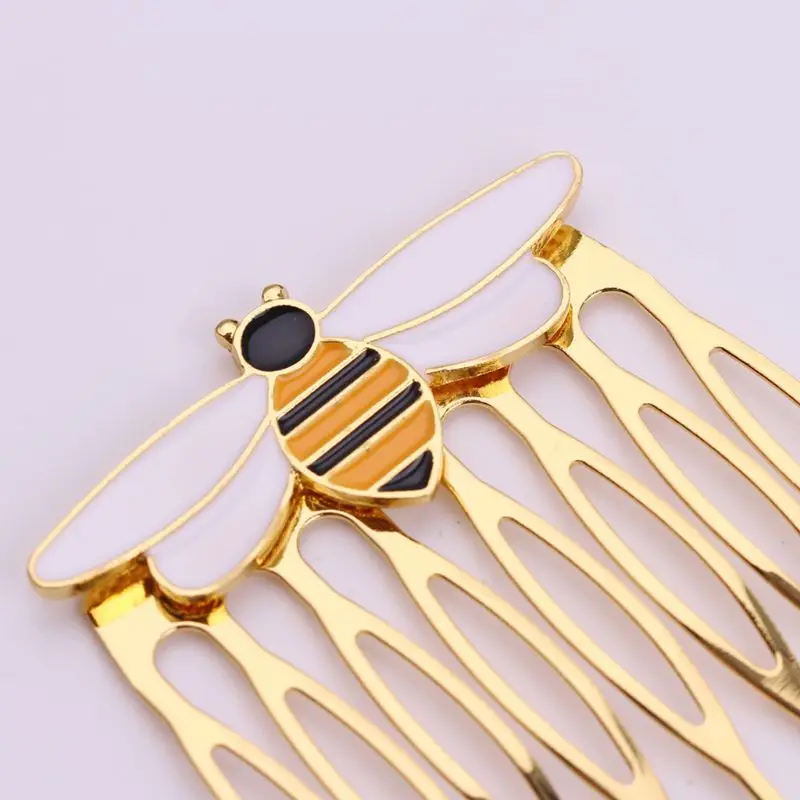 

Women hairpins miraculous bee comb gold hair comb ladybug party supplies animal enamel hair jewelry costume
