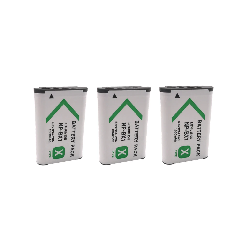 3battery NP-BX1 npbx1 np bx1 np bx1 Батарея для sony DSC-RX100 DSC-WX500 Характеристическая вязкость полимера HX300 WX300 HDR-AS15 X3000R MV1 AS30V HDR-AS300 as100v as200v - Цвет: 3battery