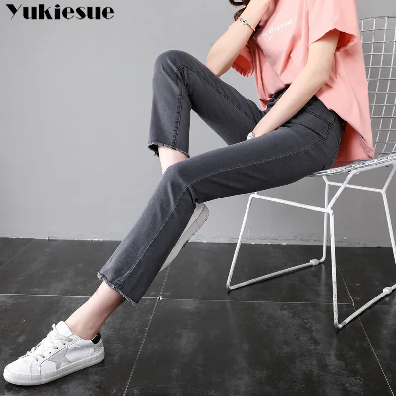 2019 new Denim Pants Fashion Women Elastic High Waist Skinny Stretch Jean Female Spring Jeans Feet Pantalones mujer Plus Size | Женская