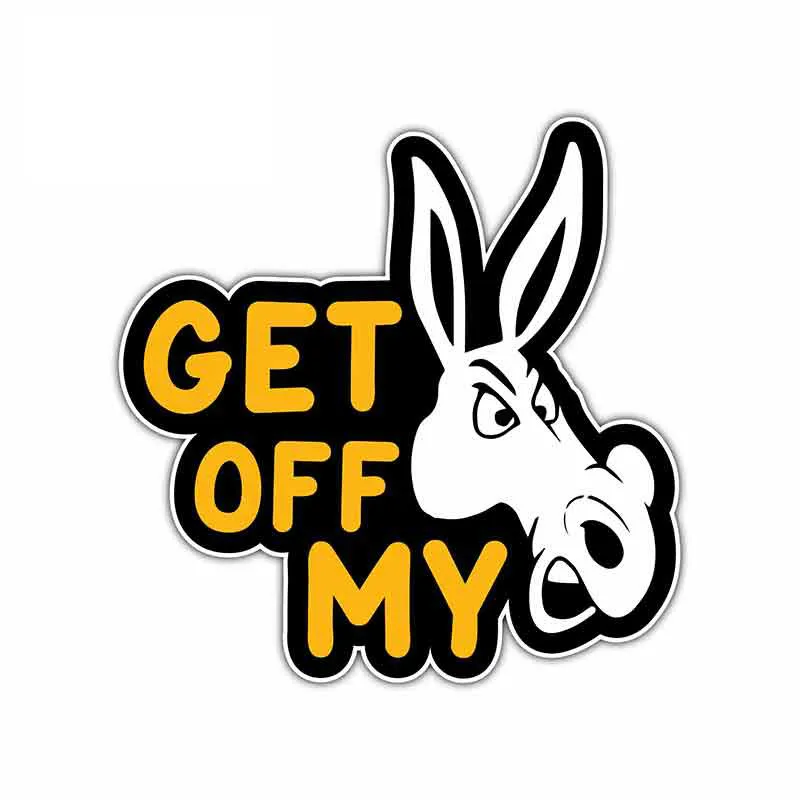 

Interesting Get Off My Ass Donkey Car Sticker Accessories Car Styling Decal Vinyl Car Window Cover Scratches PVC 13cm*13cm