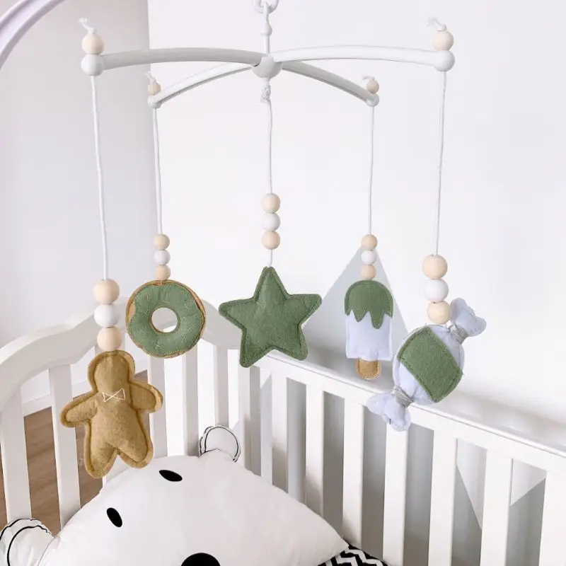 

Baby Crib Mobile Rattle Felt Wind Chime Pendant Bed Bell Toys Kids Room Hanging Decor for Baby Bed Bell Pendant