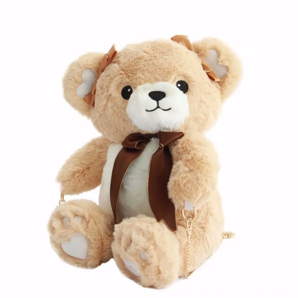 

Kawaii Stuffed Teddy Bear Backpack for Girls Bear Shoulder Bag Birthday Christmas Doll Toy Kids Gift