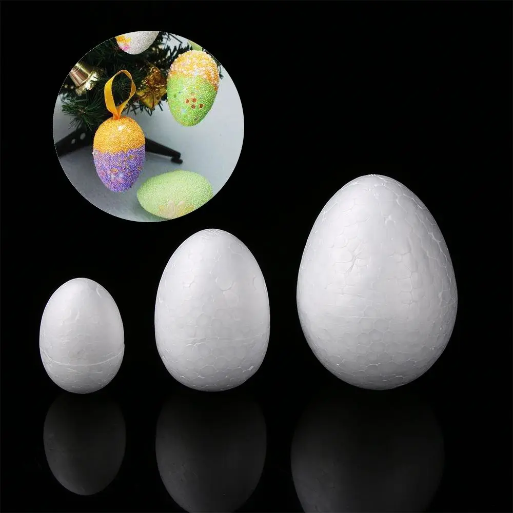

Styrofoam Kids Favors Handmade Gifts Ball Toys Foam Egg DIY Painting White Craft Balls Easter Party Decoration