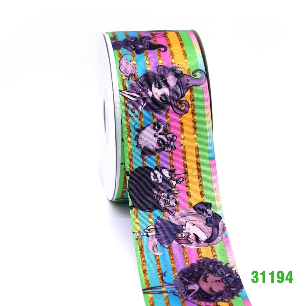 Бесплатная доставка 50 ярдов мультфильм печатных grosgrain ленты 31194 | Дом и сад