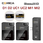Comica BoomX-D беспроводной микрофон D1 D2 UC1 UC2 MI1 MI2 видео цифровой передатчик Комплект для смартфона мобильного телефона микрофон приемник