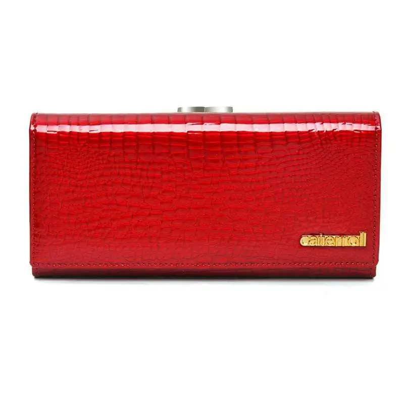 Женский Длинный кошелек из коровьей кожи женские кошельки натуральной роскошный