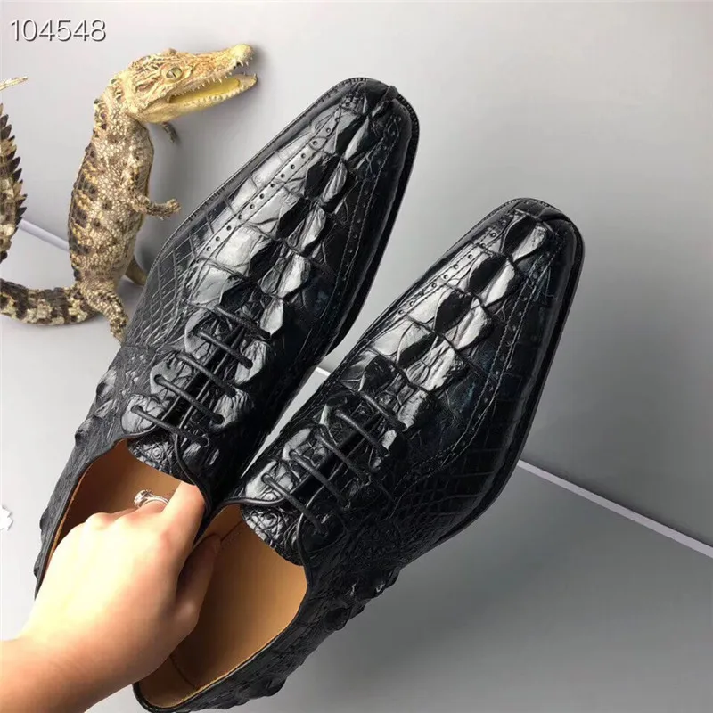 Дизайнерские Мужские модельные туфли с острым носком из натуральной