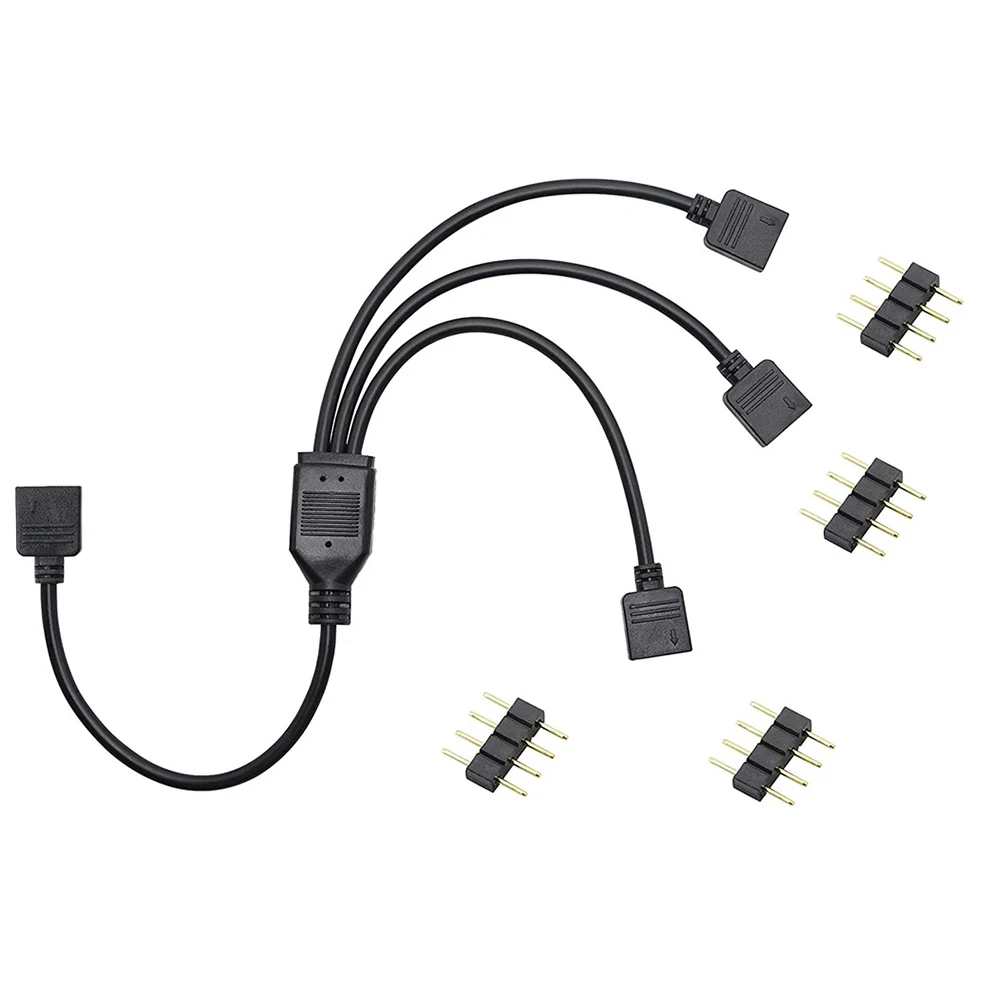 12V 4 PIN RGB Splitter Cable LED Strip Connector 4pin Male Female Extension for Computer Fan Motherboard | Обустройство дома