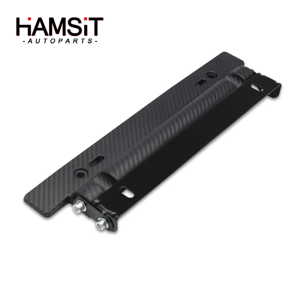 

Hamsit car modification American regulation carbon fiber pattern license plate frame adjustable wholesale dropshipping
