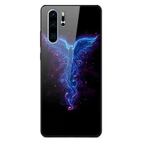 glass case for huawei p30 pro phone case back cover with black silicone bumper series 1