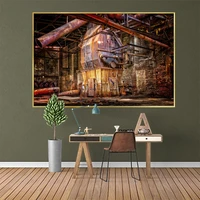 rusty steel plant canvas art wall art posters for living room home decor cuadros custom wall canvas print paintingsno frame