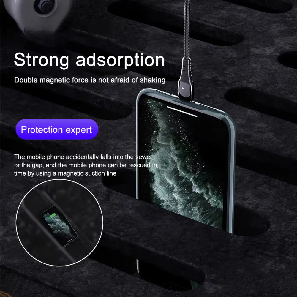 

Magnetic Cable Micro USB Type C Fast QC 3.0 Charging Microusb Type-C Magneet Charger USB C For iphone 11 huawei P30 xiaomi Cable