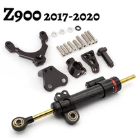 fiber carbon steering damper stabilizer motorcycle for kawasaki z900 z 900 2017 2020 2021 dampers mount bracket support kit