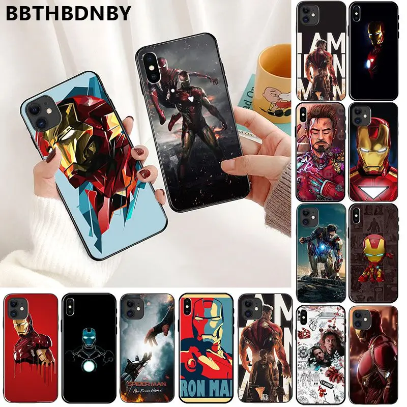 Чехол для телефона Железный человек новое поступление черный сотовый iPhone 11 pro XS MAX