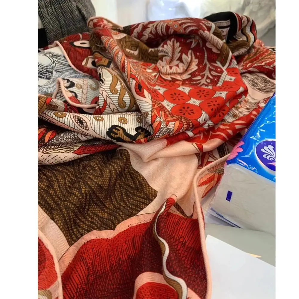 Высококачественный Шелковый кашемировый шарф шаль одеяло накидка пончо для