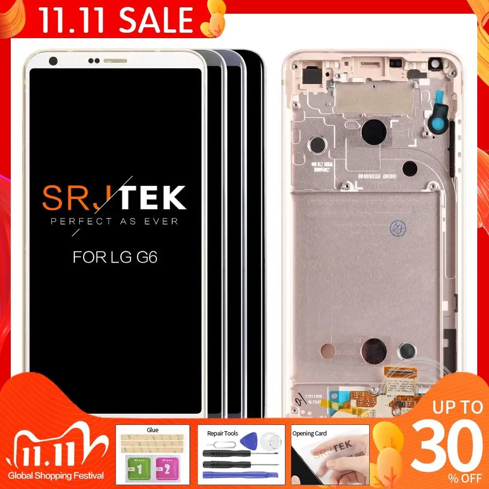

Original For LG G6 H870 H870DS H872 LS993 VS998 US997 LCD Display Touch Screen Digitizer Assembly with frame G6 LCD Repair Part