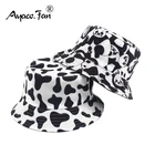 Панама Двусторонняя унисекс, с принтом коровы, панды, зебры, цвет в ассортименте