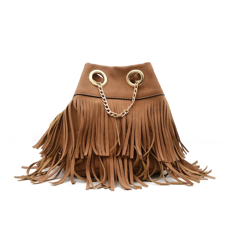 

Женская сумка, модная дизайнерская сумка через плечо с кисточкой, сумка-мессенджер на цепочке