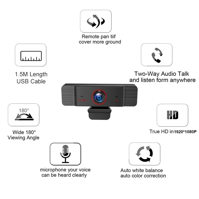 

K2 Webcam 1080P Full HD 2 Mega Web Camera with Microphone cmos USB Webcam for Computer Desktop Laptop