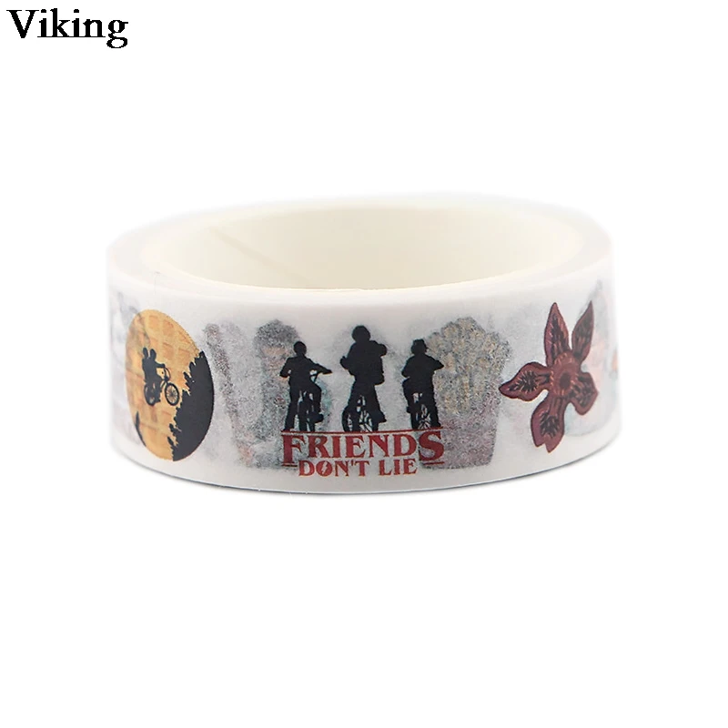 15mmX5m странные вещи декоративная васи лента крутая клейкая рукоделие