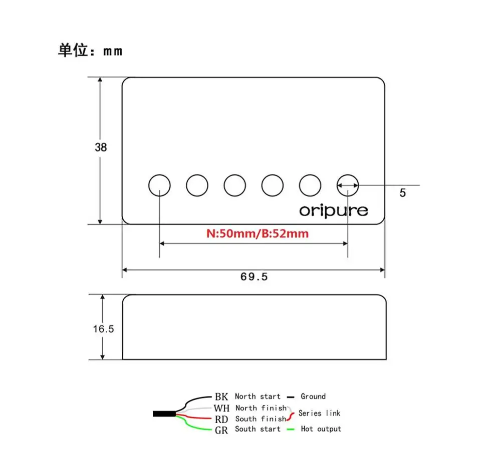 Oripure Alnico 2 Humbucker Pickup Electric Guitar Neck or Bridge for LP SG Style | Спорт и развлечения