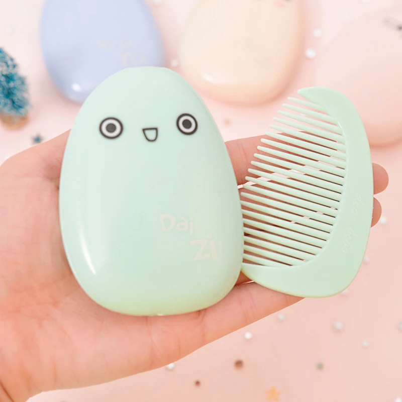 1 шт. мини-зеркало для макияжа ручное складное мультяшное каменное Супер милое